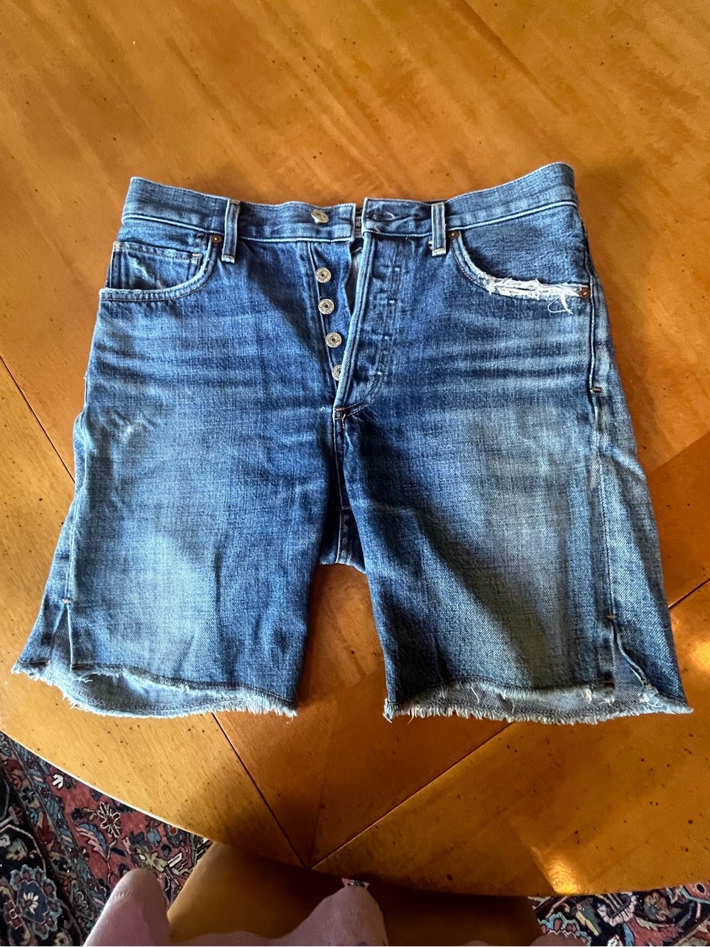 Citizens Of Humanity Premium Vintage Liya Shorts High Rise Classic Fit Cotton 25